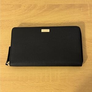 Kate Spade Black Travel Zip-Around Wallet